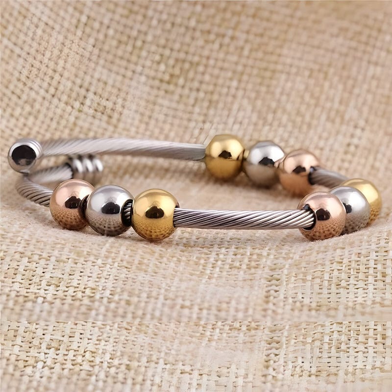 Cable Stretch Colorful Beads Cuff Bracelet Bangle Unique Leather Bracelets   