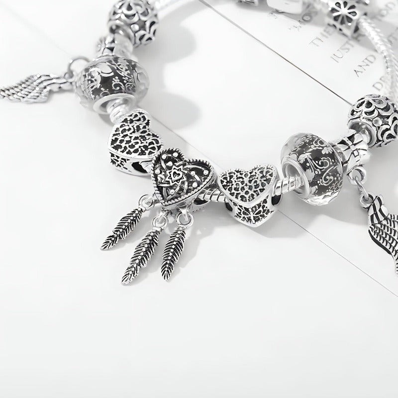 Feather Bracelet Charm Unique Leather Bracelets   