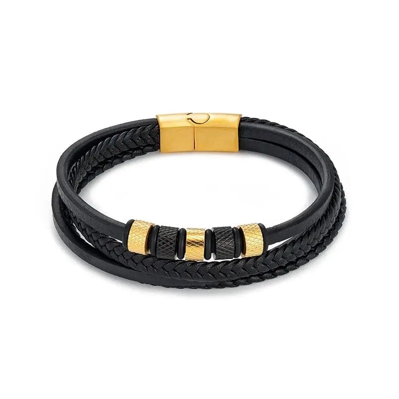 Multilayer Leather Bracelets for Men: Rugged and Refined Leather Unique Leather Bracelets   