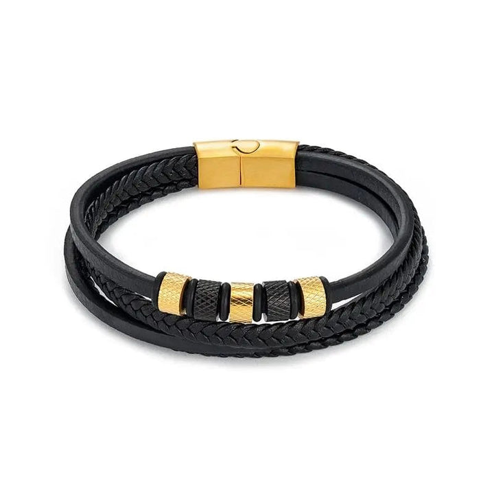 Multilayer Leather Bracelets for Men: Rugged and Refined Leather Unique Leather Bracelets   