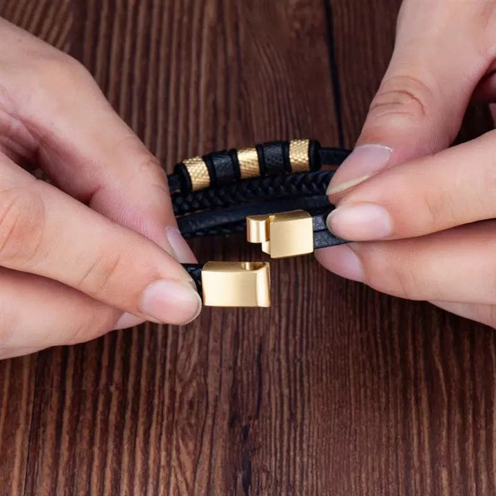 Multilayer Leather Bracelets for Men: Rugged and Refined Leather Unique Leather Bracelets   