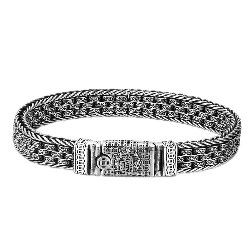 S925 Sterling Silver Woven Bali Bracelet bracelet by Unique Leather Bracelets