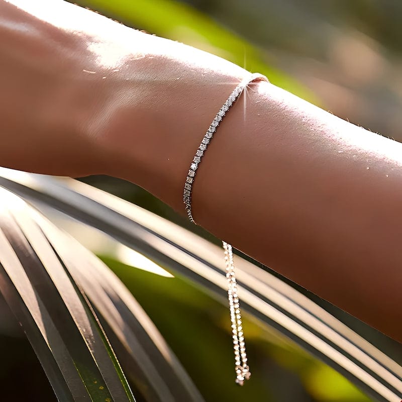 Tennis Bracelet Diamond Zircon Tennis Unique Leather Bracelets   