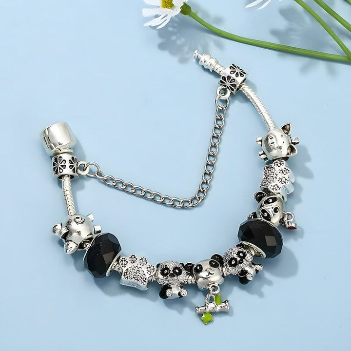 Lovely Panda Charm Bracelet Charm Unique Leather Bracelets   