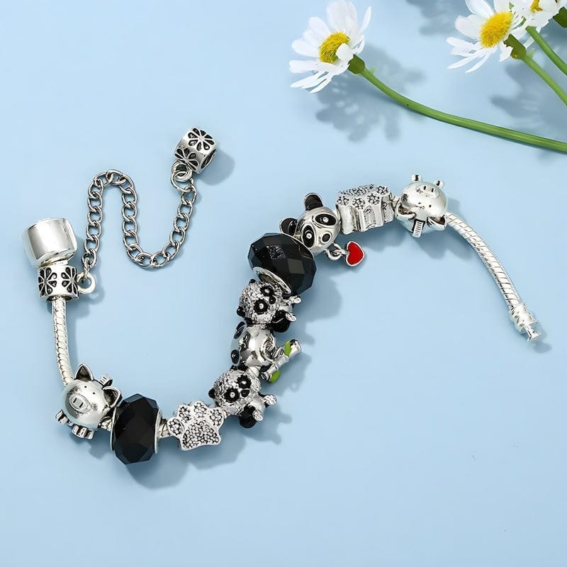 Lovely Panda Charm Bracelet Charm Unique Leather Bracelets   