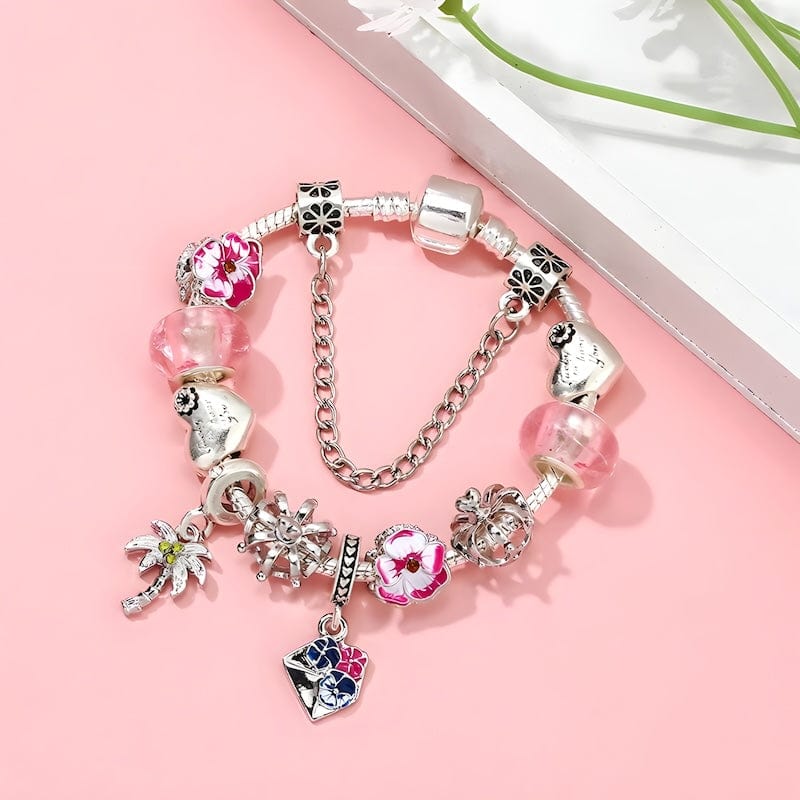 Palm Tree Charm Bracelet Charm Unique Leather Bracelets   