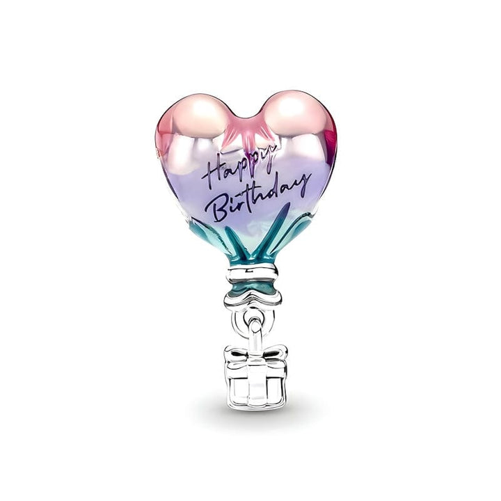 Happy Birthday Charm Hot Air Balloon Gift bracelet by Unique Leather Bracelets