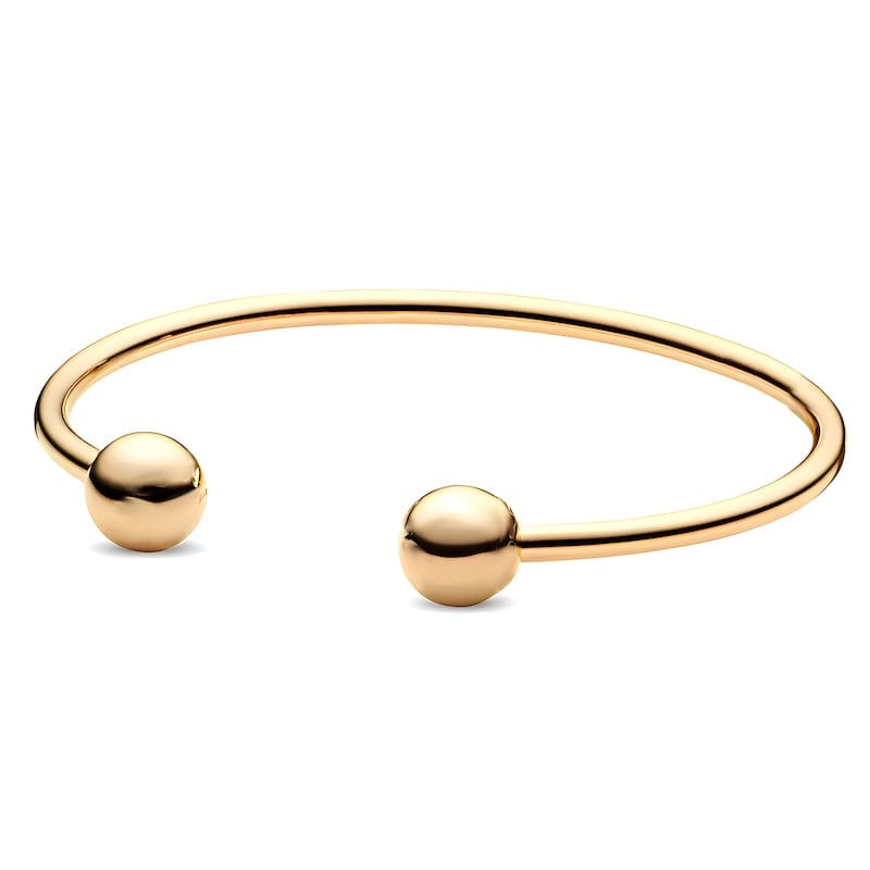 Simple Round Beads Classic Cuff Bracelet Cuff Unique Leather Bracelets Silver/Gold  