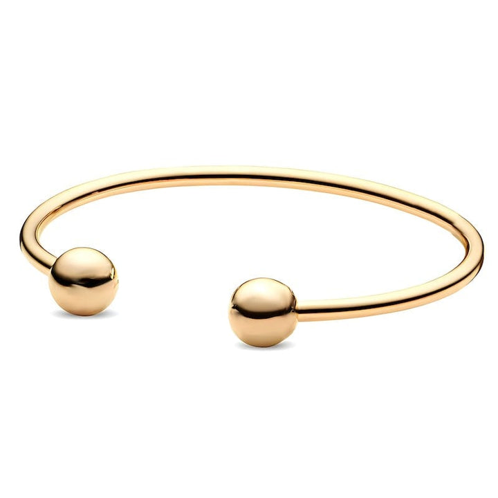 Simple Round Beads Classic Cuff Bracelet Cuff Unique Leather Bracelets Silver/Gold  