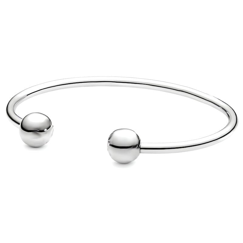 Simple Round Beads Classic Cuff Bracelet Cuff Unique Leather Bracelets Silver  