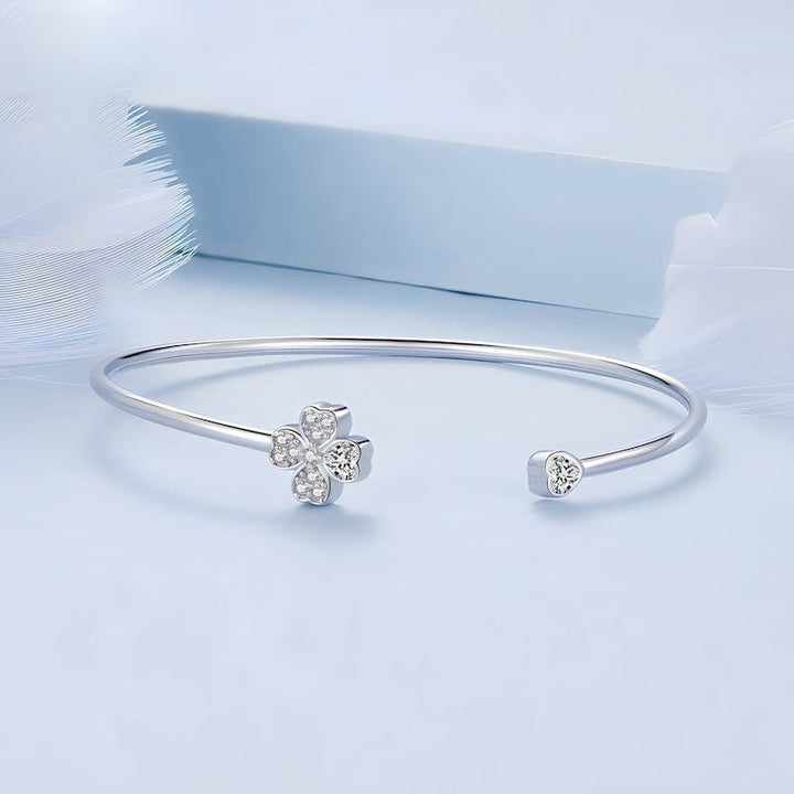 Lucky Four-Leaf Clover Cuff Bracelet bracelet by Unique Leather Bracelets