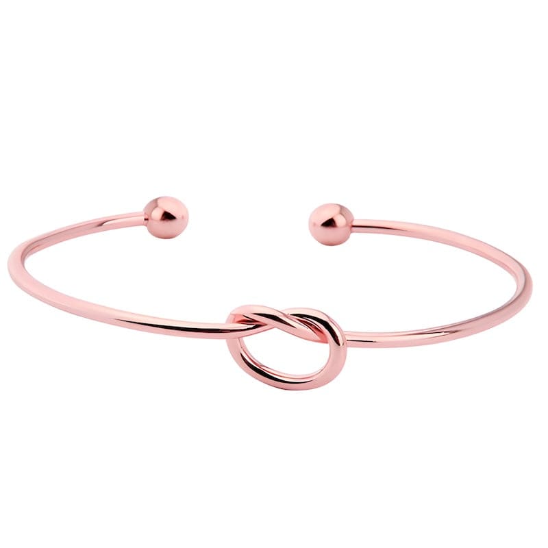 Tie Knot Cuff Bracelet Cuff Unique Leather Bracelets Rose Gold Adjustable 