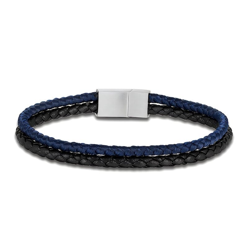 Double Color Strand Rope & Leather Bracelet bracelet by Unique Leather Bracelets