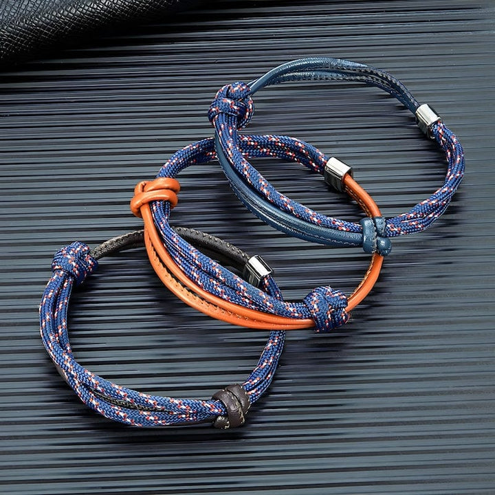 Fashion Sport Camping Rope Leather Bracelet bracelet by Unique Leather Bracelets