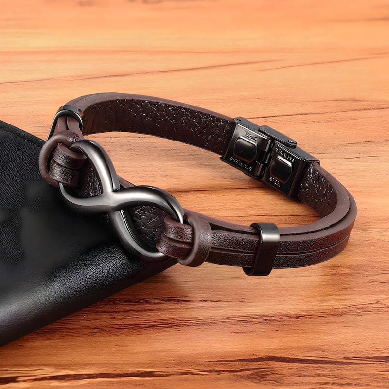 Infinity Symbol Leather Bracelet bracelet by Unique Leather Bracelets