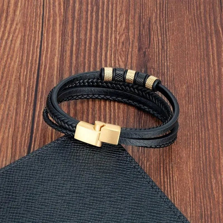 Multilayer Leather Bracelets for Men: Rugged and Refined bracelet by Unique Leather Bracelets