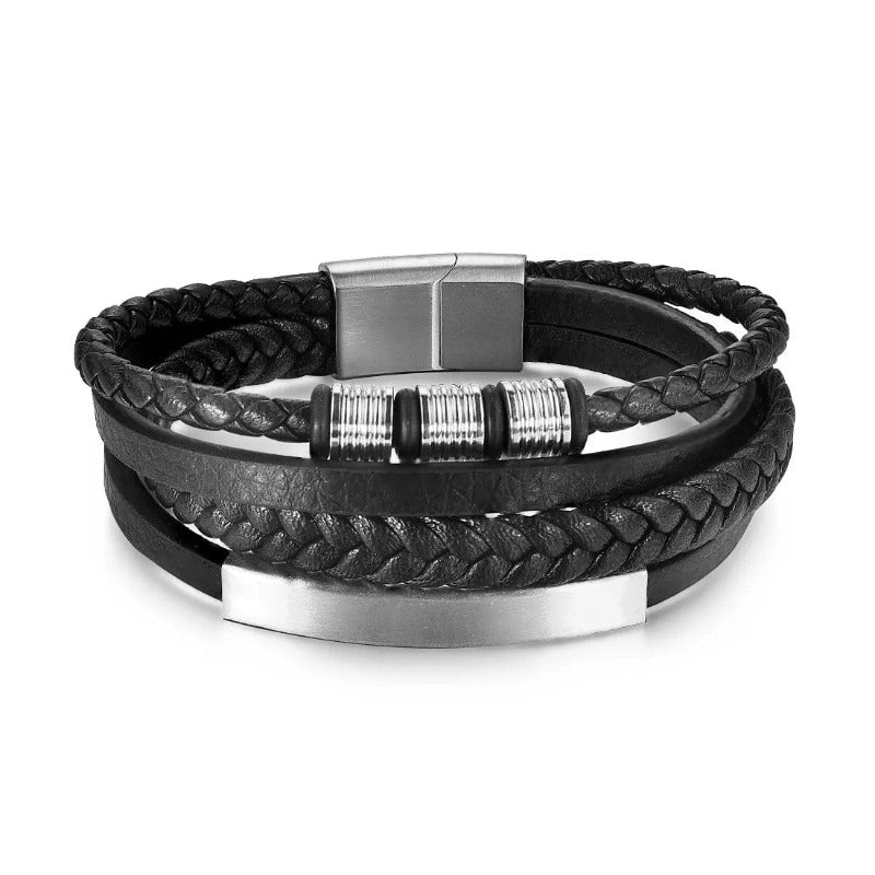 Multilayer Leather Bracelets for Men: Rugged and Refined bracelet by Unique Leather Bracelets