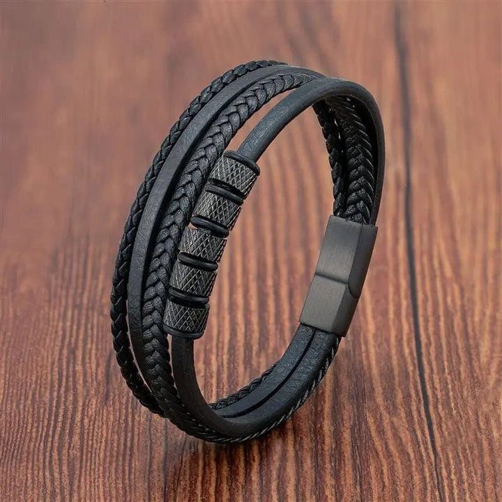 Multilayer Leather Bracelets for Men: Rugged and Refined bracelet by Unique Leather Bracelets