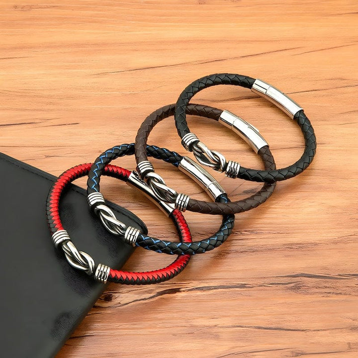 Sport Style Men Woven Leather Bracelet bracelet by Unique Leather Bracelets