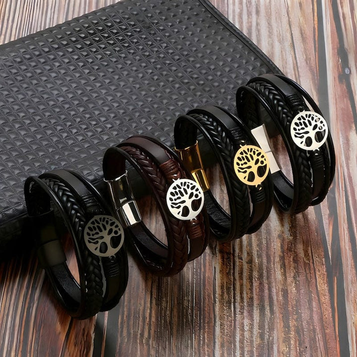 Tree Of Life Multilayer Leather Bracelet bracelet by Unique Leather Bracelets