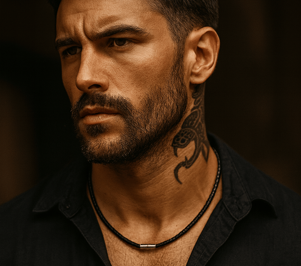 Necklaces Mens Classic Leather Choker Necklace Unique Leather Bracelets