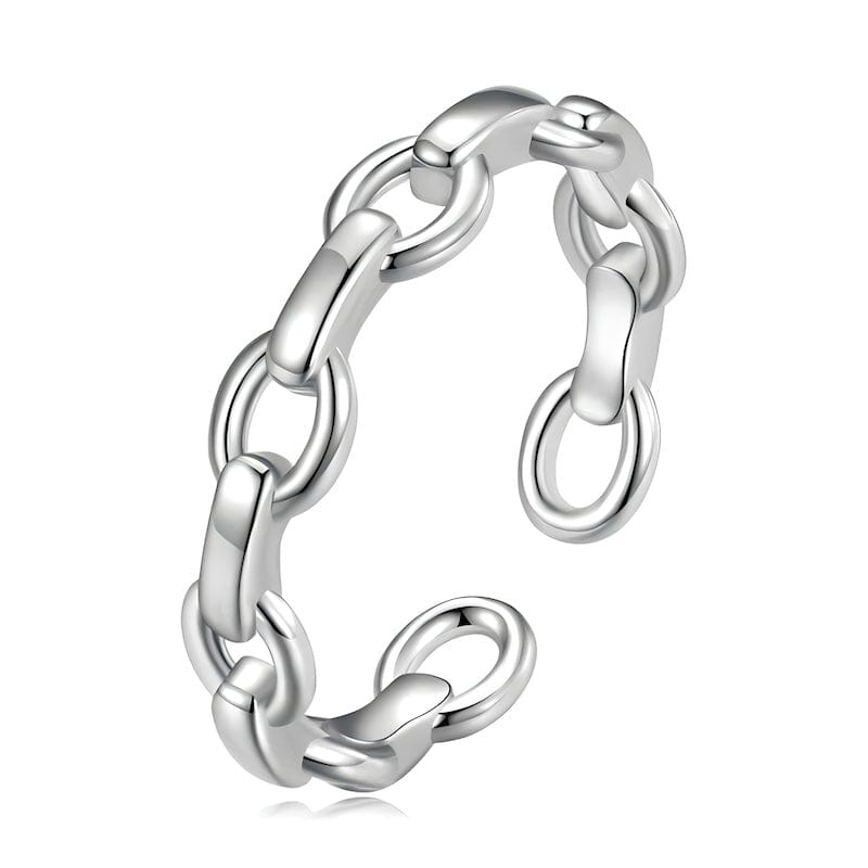 Chain Ring Sterling Silver bracelet by Unique Leather Bracelets
