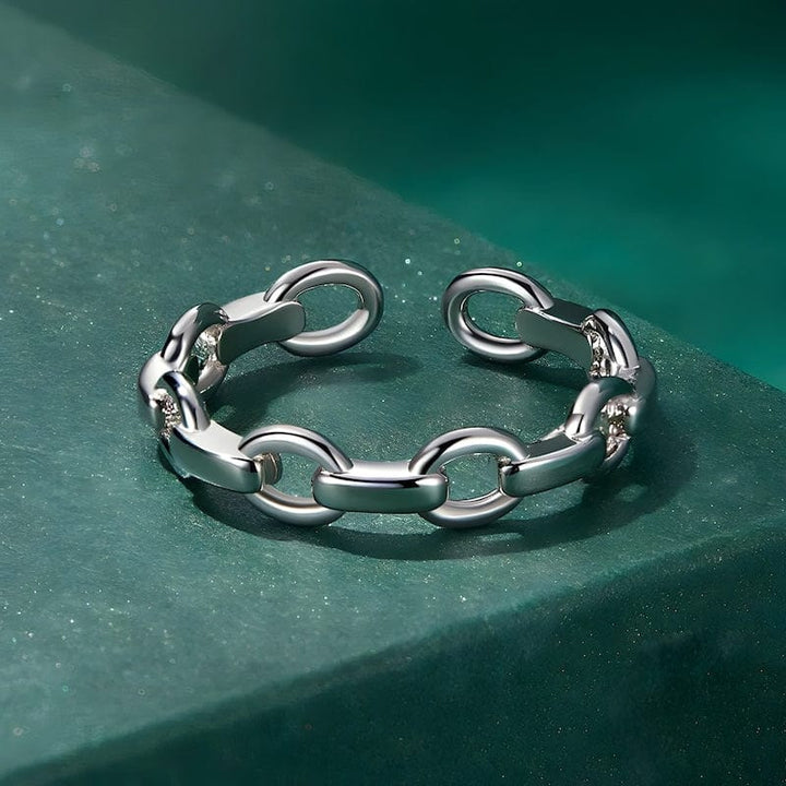 Chain Ring Sterling Silver bracelet by Unique Leather Bracelets