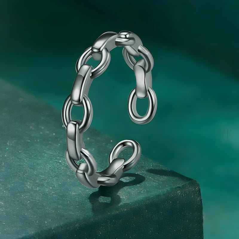 Chain Ring Sterling Silver bracelet by Unique Leather Bracelets