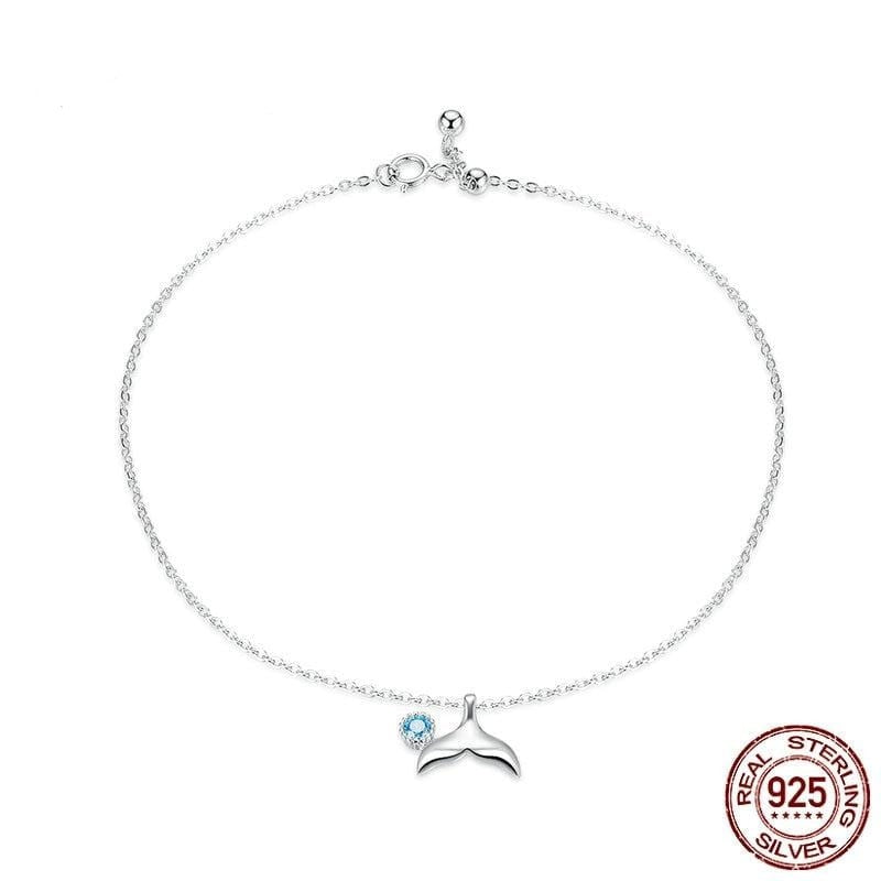 Blue Ocean Mermaid Fish Tail Foot Anklet bracelet by Unique Leather Bracelets