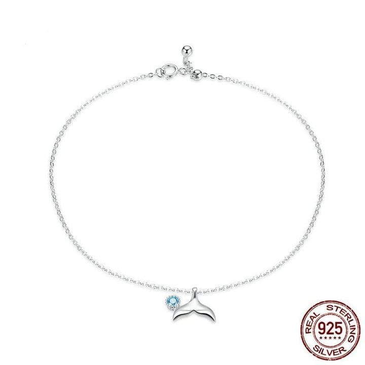 Blue Ocean Mermaid Fish Tail Foot Anklet bracelet by Unique Leather Bracelets