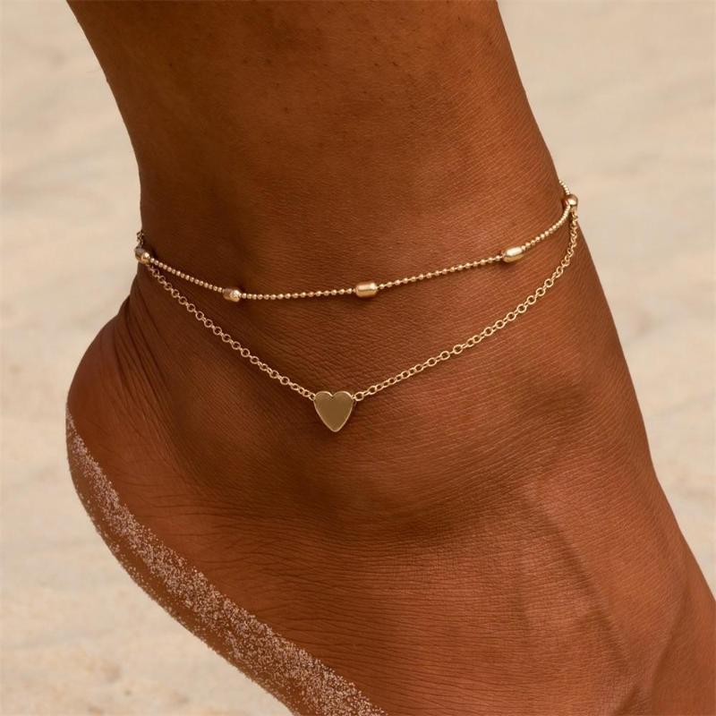 Heart Anklet Bracelet For Women Anklets Unique Leather Bracelets   