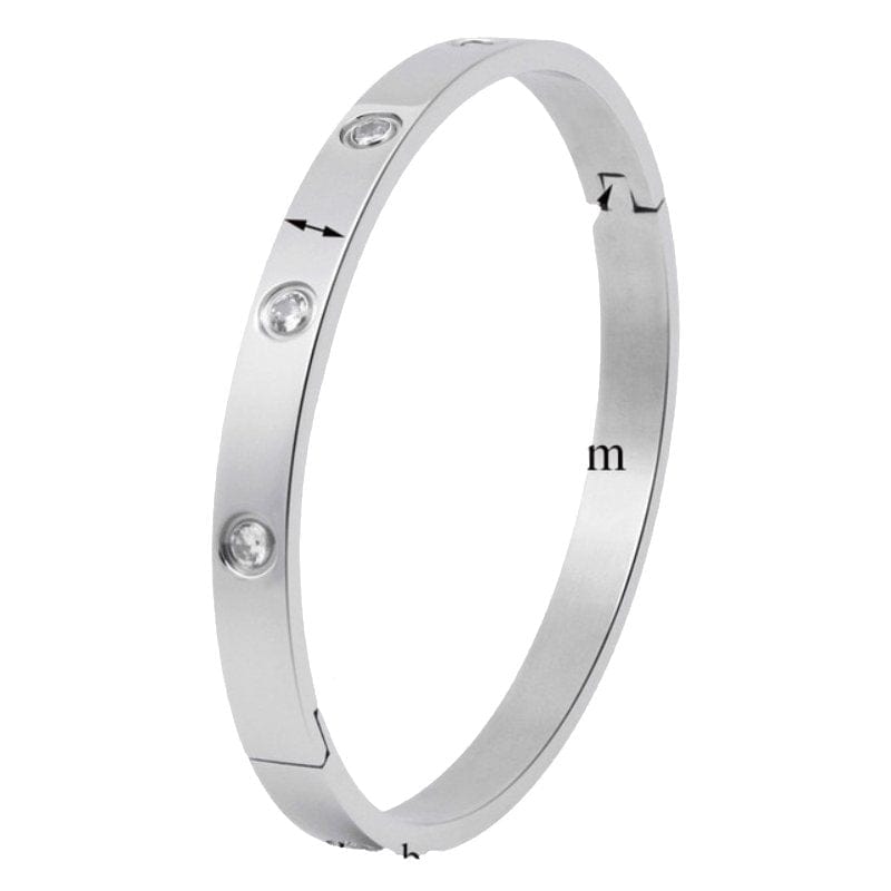 Love Bangle Bracelet Bangle Unique Leather Bracelets Medium Silver Standard