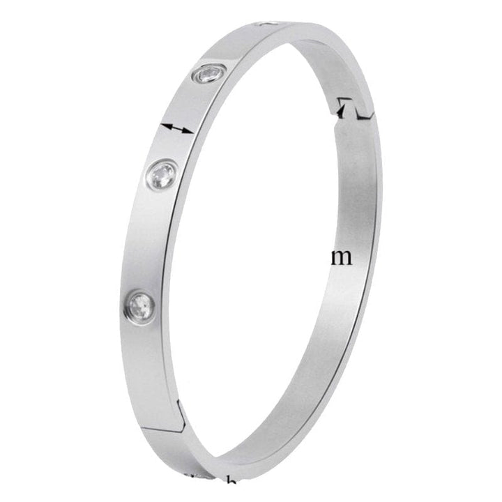 Love Bangle Bracelet Bangle Unique Leather Bracelets Medium Silver Standard