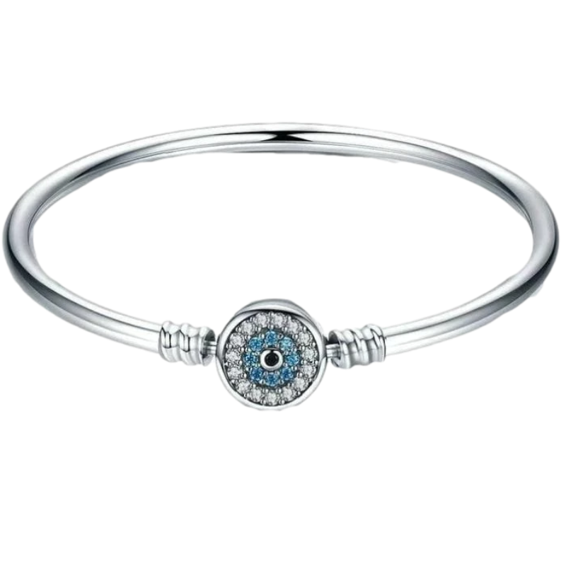 Women's Sterling Silver Evil Eye Bracelet bracelet by Unique Leather Bracelets
