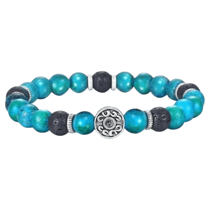 Tribal Pendant Beaded Bracelet Beaded Unique Leather Bracelets Medium Turquoise 