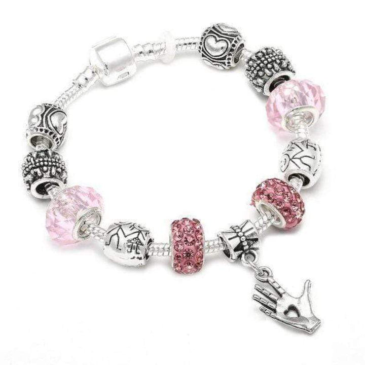 Children's Sparkle Charm Bracelet - Complete Set with Colorful Beads & Charms bracelet by Unique Leather Bracelets