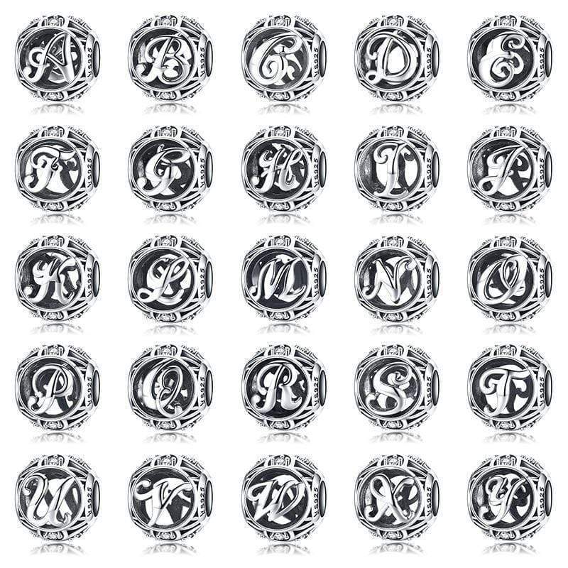 Classic Alphabet Charms Charms Unique Leather Bracelets   