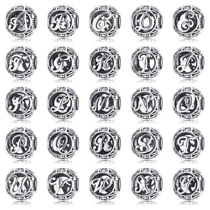 Classic Alphabet Charms Charms Unique Leather Bracelets   