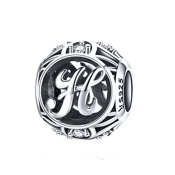 Classic Alphabet Charms bracelet by Unique Leather Bracelets