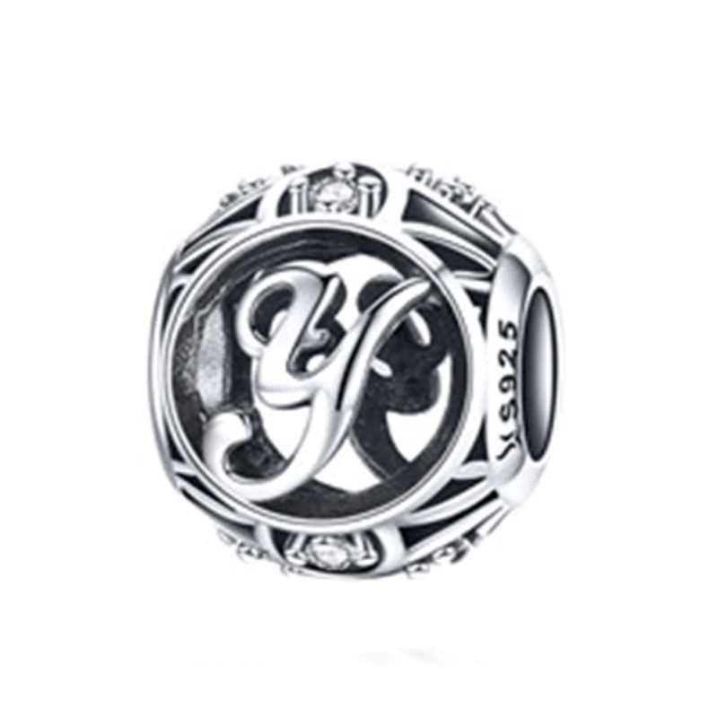 Classic Alphabet Charms bracelet by Unique Leather Bracelets