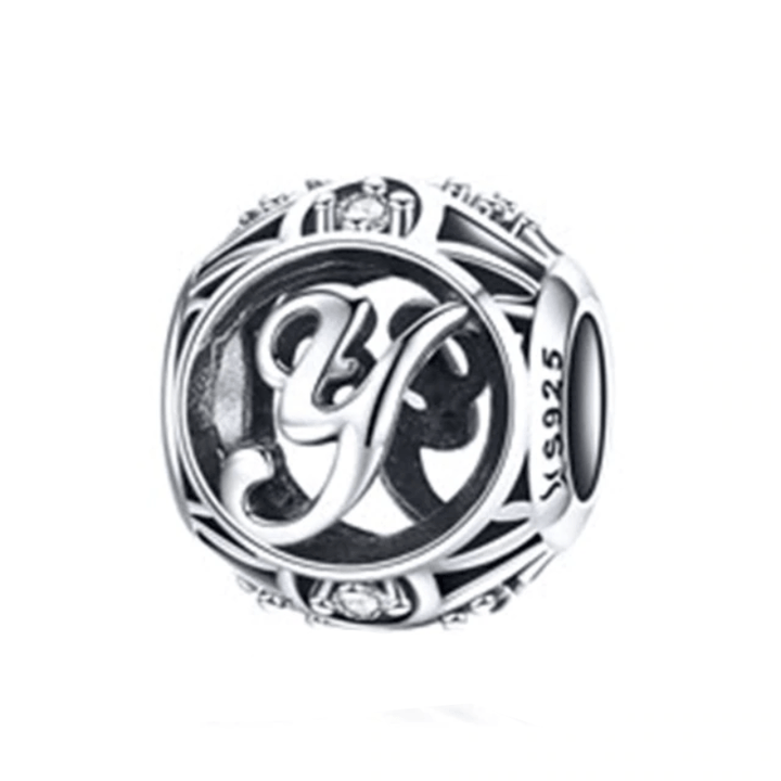 Classic Alphabet Charms bracelet by Unique Leather Bracelets