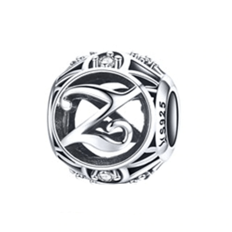 Classic Alphabet Charms bracelet by Unique Leather Bracelets