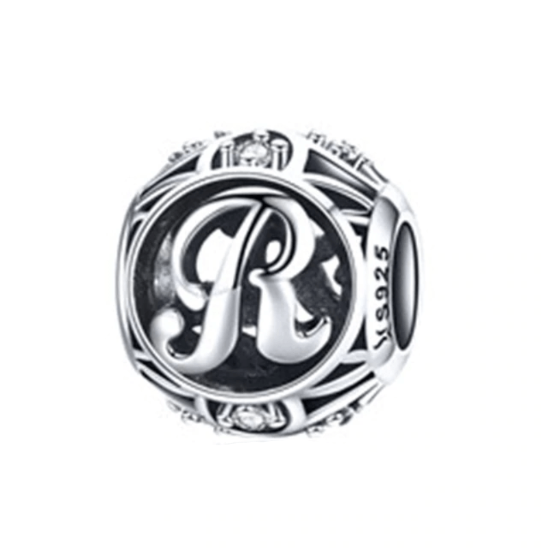 Classic Alphabet Charms bracelet by Unique Leather Bracelets