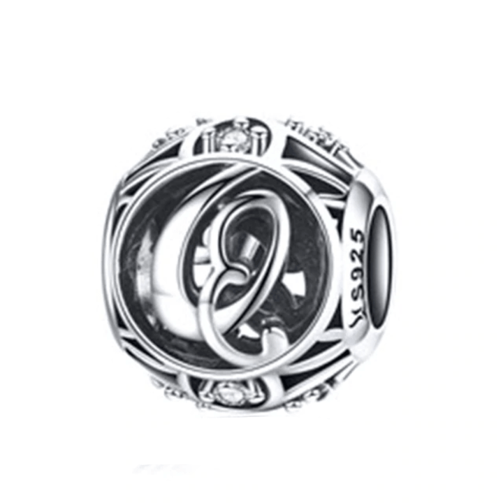 Classic Alphabet Charms Charms Unique Leather Bracelets Sterling Silver Q 