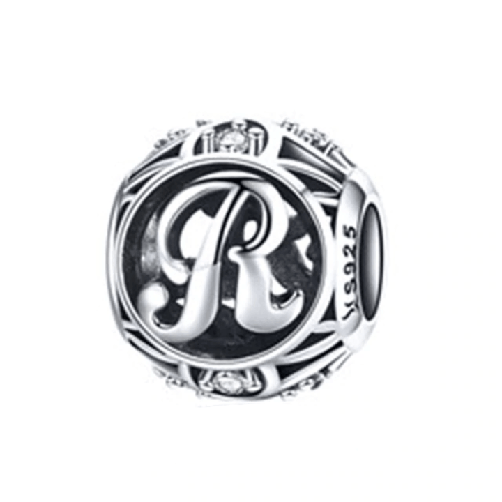 Classic Alphabet Charms Charms Unique Leather Bracelets Sterling Silver R 