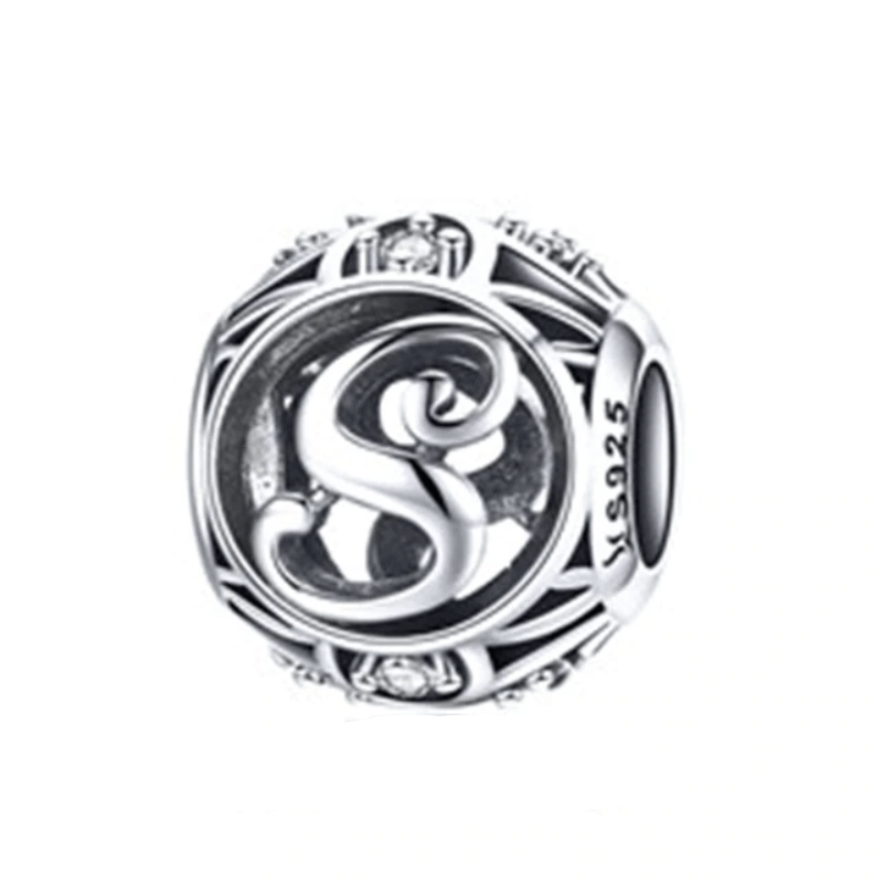 Classic Alphabet Charms Charms Unique Leather Bracelets Sterling Silver S 