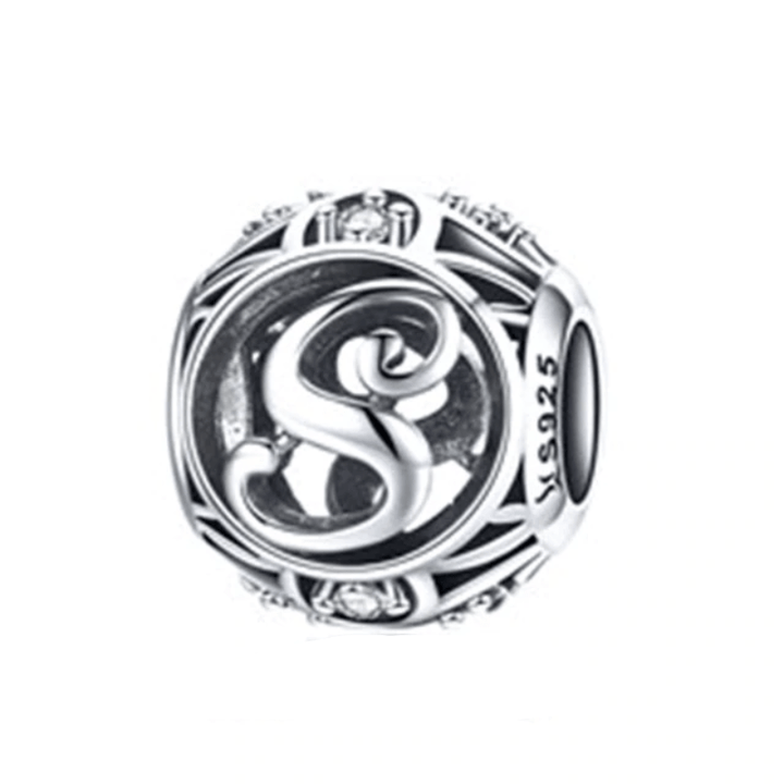 Classic Alphabet Charms Charms Unique Leather Bracelets Sterling Silver S 