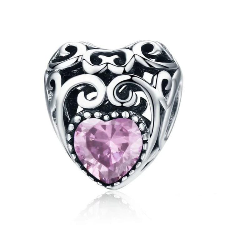 Colorful Sparkling Birthstone Charms Charms Unique Leather Bracelets Silver/Oct  