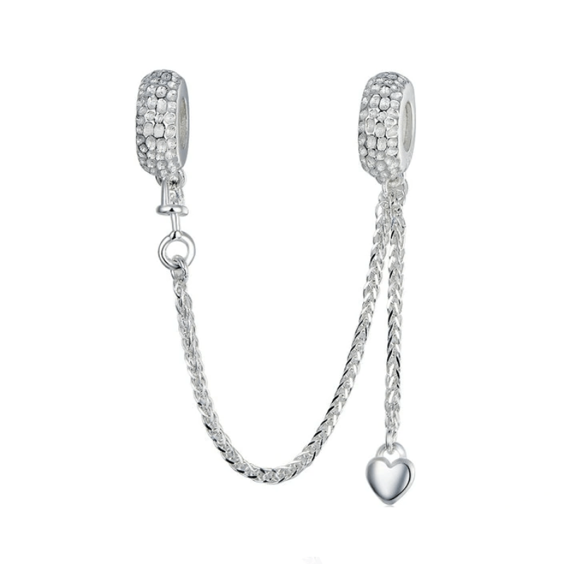 Love Connection Safety Charms Charms Unique Leather Bracelets Silver  