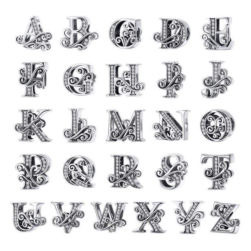 Alphabet Charms Charms & Pendants Unique Leather Bracelets   